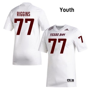 Tyler Thomas TAMU #77 Youth College Football University Jerseys - White