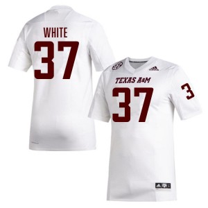 Tyler White Texas A&M Aggies College Football #37 2025-26 Men's Jersey - White