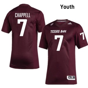 Tyreek Chappell Texas A&M #7 Stitched College Football Youth Jersey - Maroon