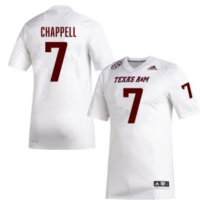 Tyreek Chappell TAMU #7 Game College Football Mens Jerseys - White