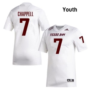 Tyreek Chappell Texas A&M University High School College Football Youth #7 Jerseys - White