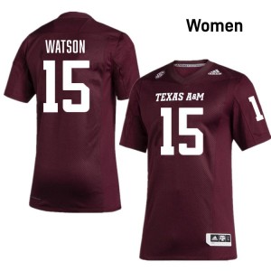 Wesley Watson Texas A&M Aggies Official #15 Women College Football Jerseys - Maroon