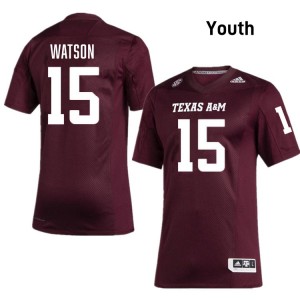 Wesley Watson Texas A&M College Football Limited #15 Youth Jerseys - Maroon