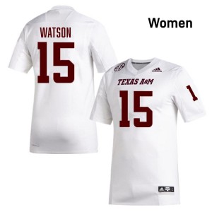 Wesley Watson Aggies College Football 2025-26 Women #15 Jersey - White