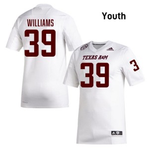 Whitaker Williams Aggies Youth Alumni #39 College Football Jerseys - White