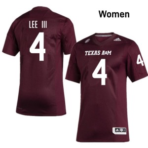 Will Lee III Texas A&M University Women Player #4 College Football Jerseys - Maroon