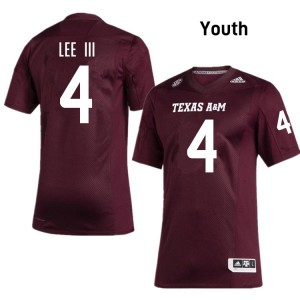 Will Lee III Texas A&M University College Football #4 NCAA Youth Jersey - Maroon