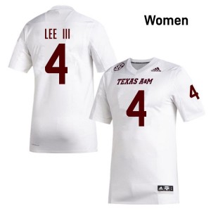 Will Lee III Texas A&M #4 College Football Game Women Jersey - White