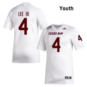 Will Lee III Texas A&M University #4 NCAA Youth College Football Jerseys - White