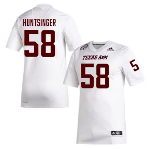 William Huntsinger Texas A&M Aggies #58 College Football University Men's Jerseys - White